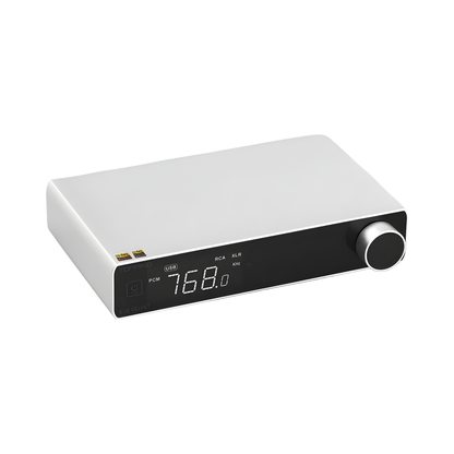 Silver Portable DAC Headphone Amp with Remote Control