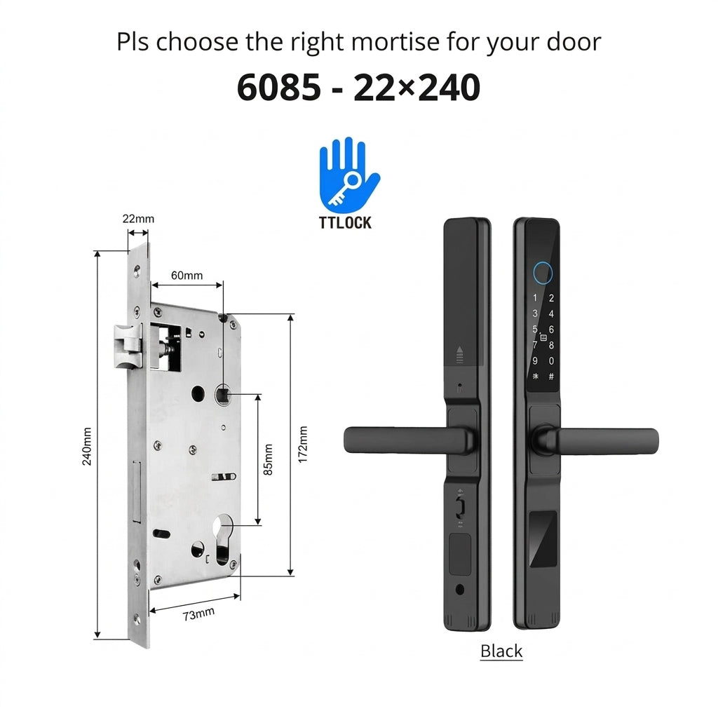 Waterproof Smart Door Lock Fingerprint PIN RFID