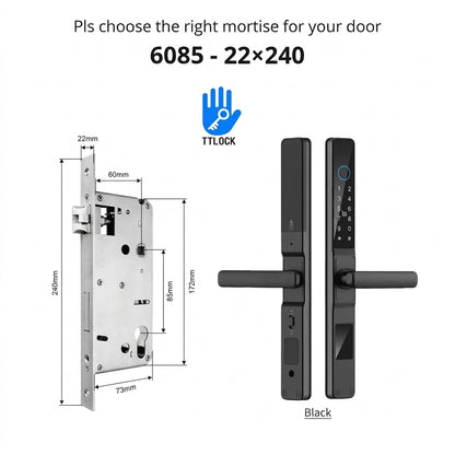Waterproof Smart Door Lock Fingerprint PIN RFID