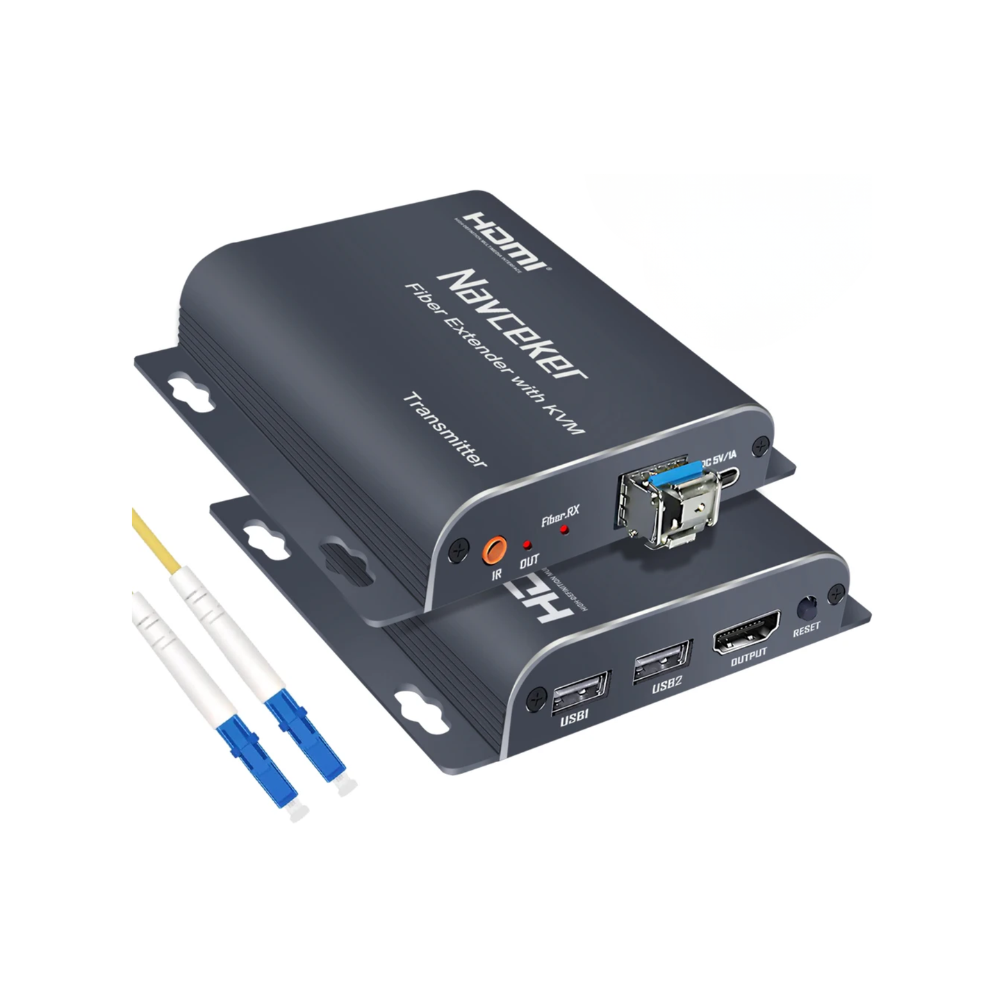 20Km HDMI Fiber Optic USB KVM Extender