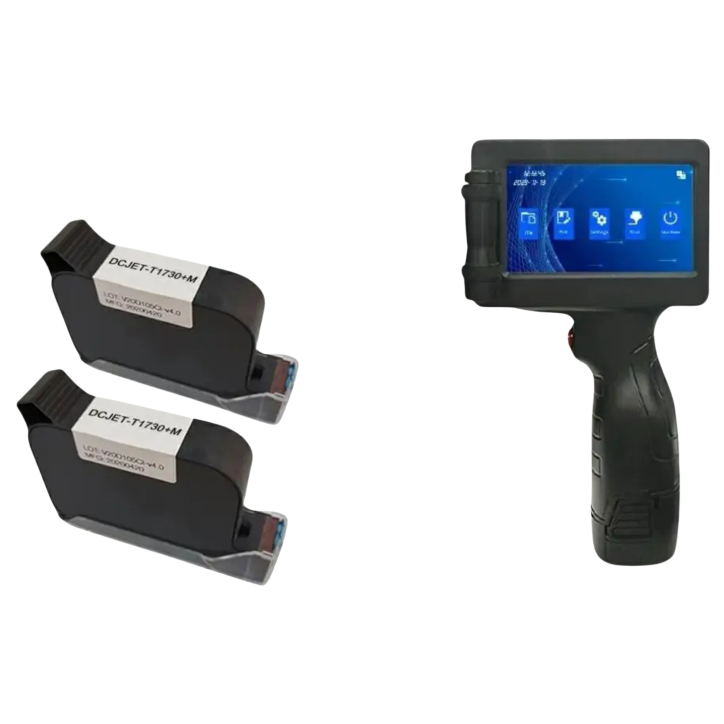 Portable 12.7mm Handheld Inkjet Printer with 2 Original Inks