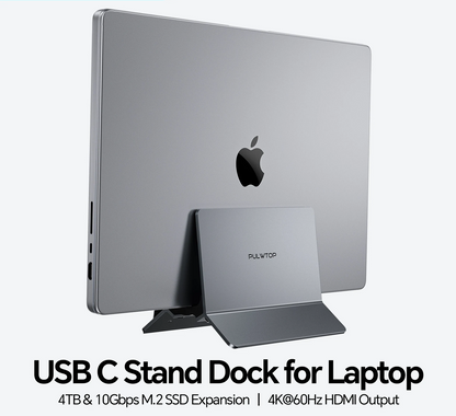 Vertical Laptop Docking Station with 4K HDMI