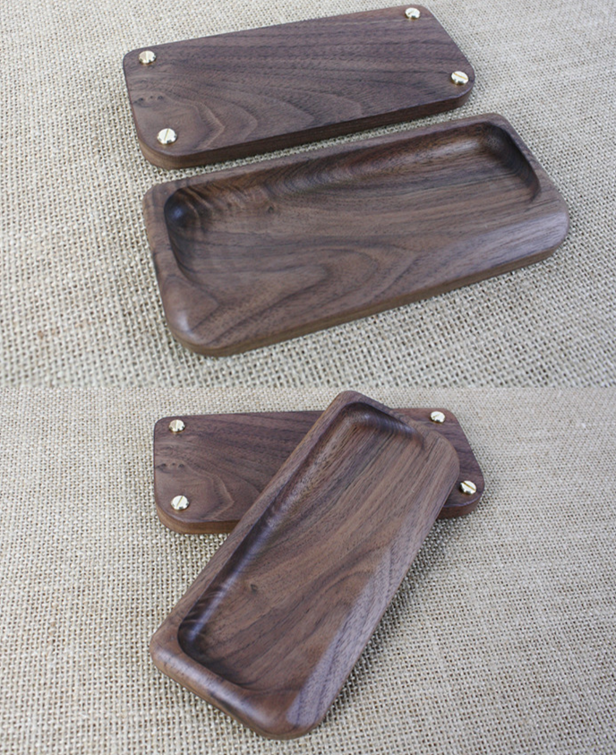 Black Walnut Solid Wood Clock Base Stand