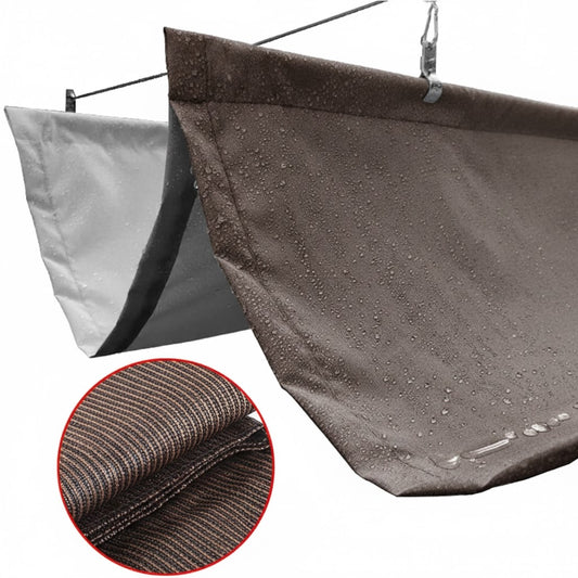 Coffee Rainproof Outdoor Awning 1.2x4m Telescopic Shade