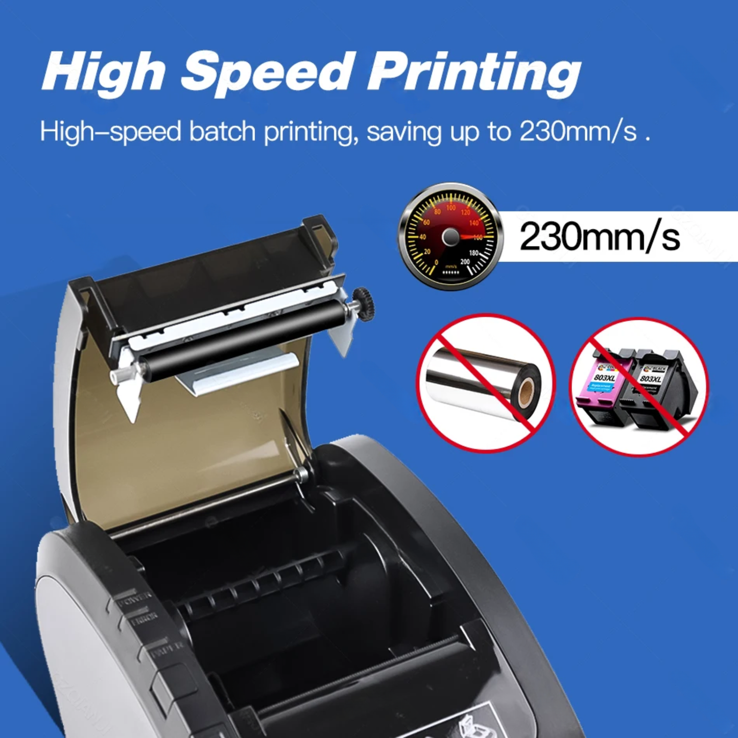 80mm Thermal Receipt Printer USB LAN Serial Bluetooth POS