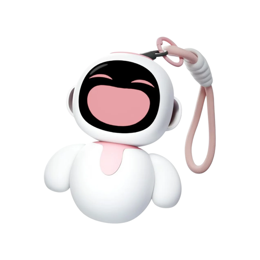 Pink Tiny AI Charm Robot Pendant for Kids