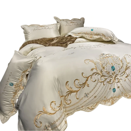 Premium Cotton 4-Piece Bed Sheet Set Ice Silk