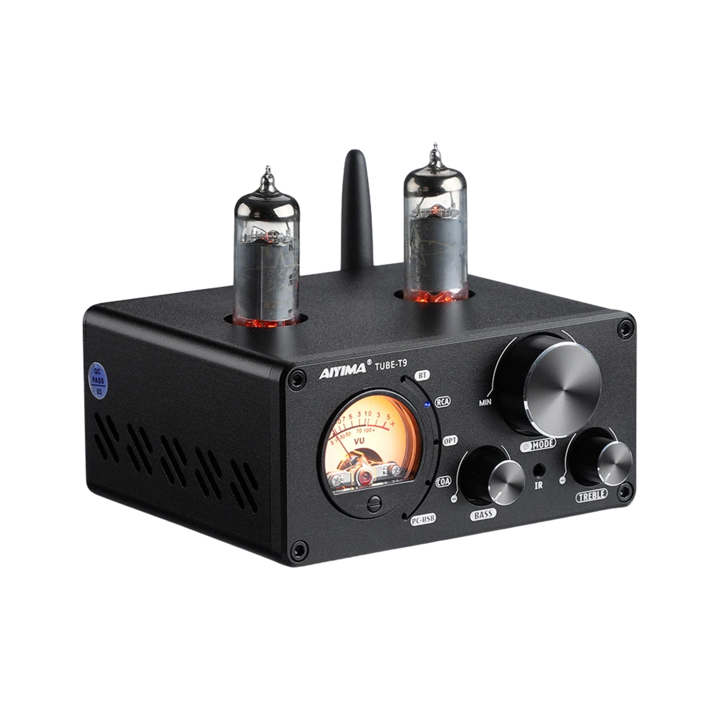 Bluetooth 5.0 Tube Amp with RCA USB and VU Display
