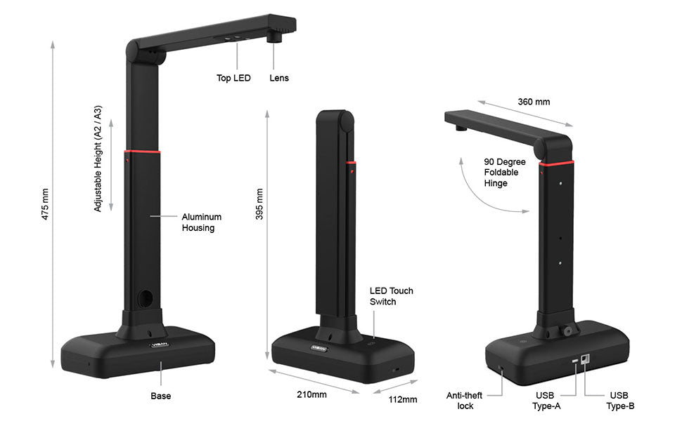27MP Document and Book Scanner with Auto Flatten Function