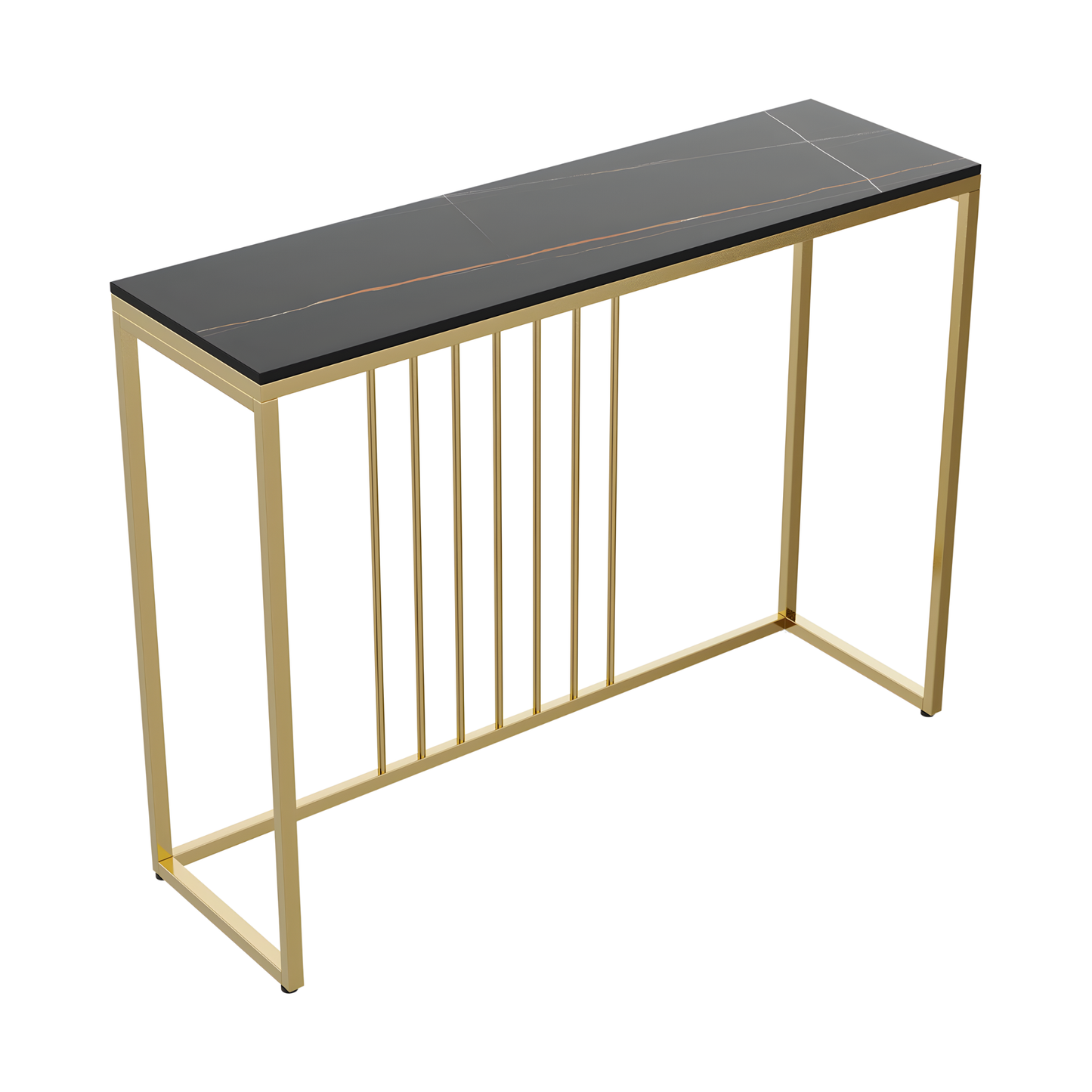 Narrow Hallway Console Table Black Metal Frame
