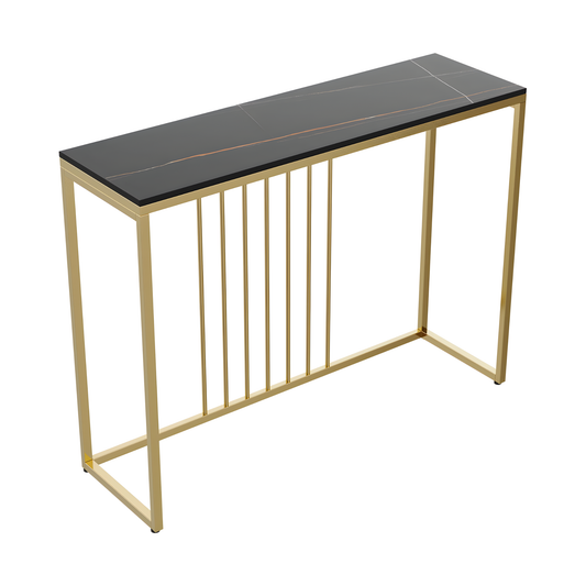 Narrow Hallway Console Table Black Metal Frame