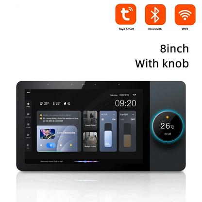8" Smart Home Control Panel with Knob ZigBee WiFi Gateway