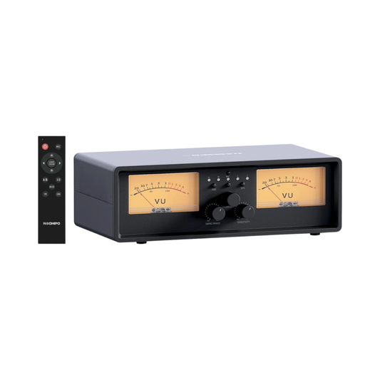 Dual Channel Amplifier Speaker Selector with Analog VU Meter