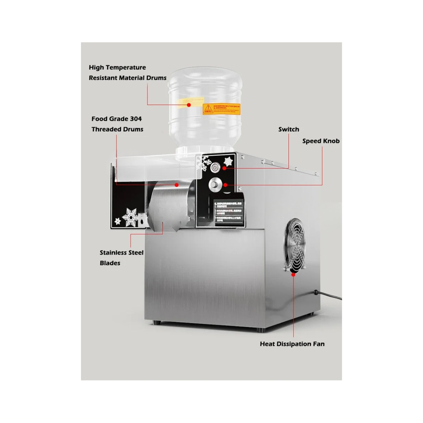 Snowflake Ice Machine Compact 220V Bingsu