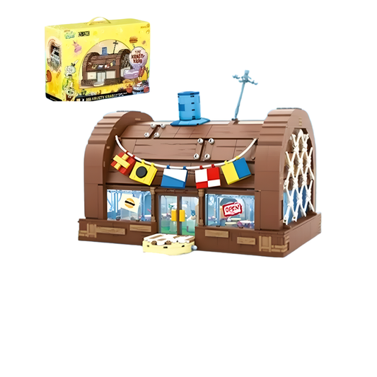 SpongeBob Krabby Patty Restaurant Building Blocks Display Model Set