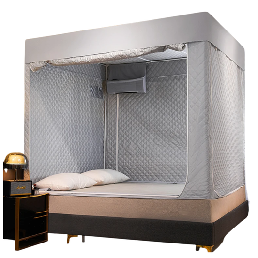 Indoor Warm Bed Tent 90x190 Navy Quilted Frame