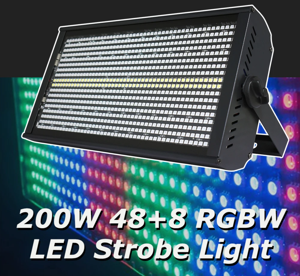 200W RGB White LED DJ Party Strobe
