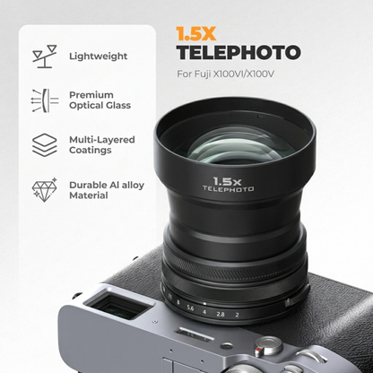 1.5X Telephoto Lens Fujifilm X100 Series Black Edition