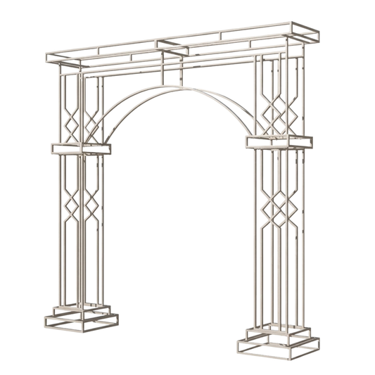 Modern White Wedding Arch Backdrop Stand 240cm
