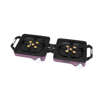 8800W Foldable Double Burner Camping Stove Purple