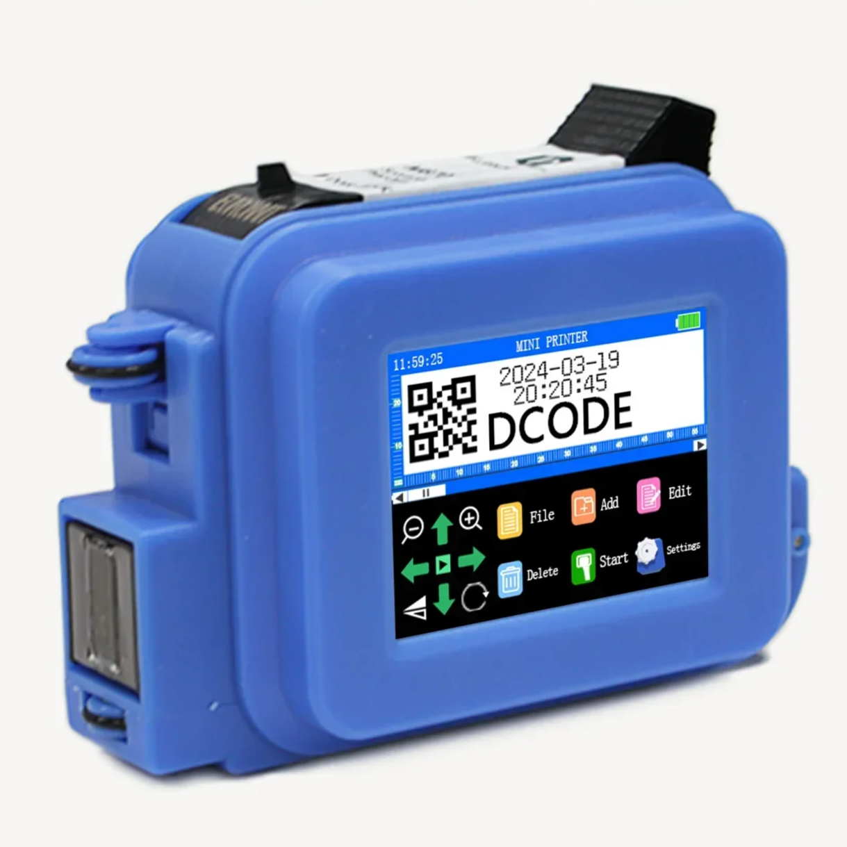 Compact Handheld Printer for Labels Barcodes and Logos