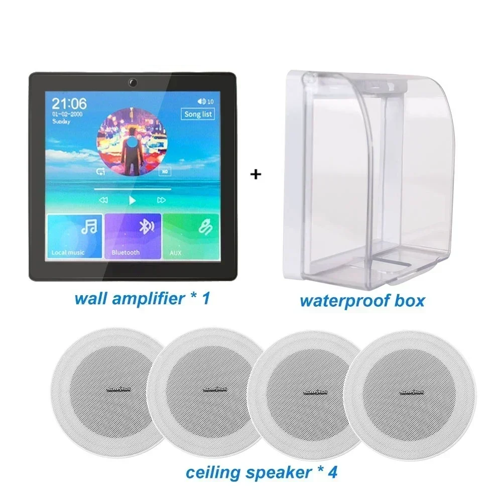 Bluetooth Wall Amplifier 4×20W Smart Home Audio