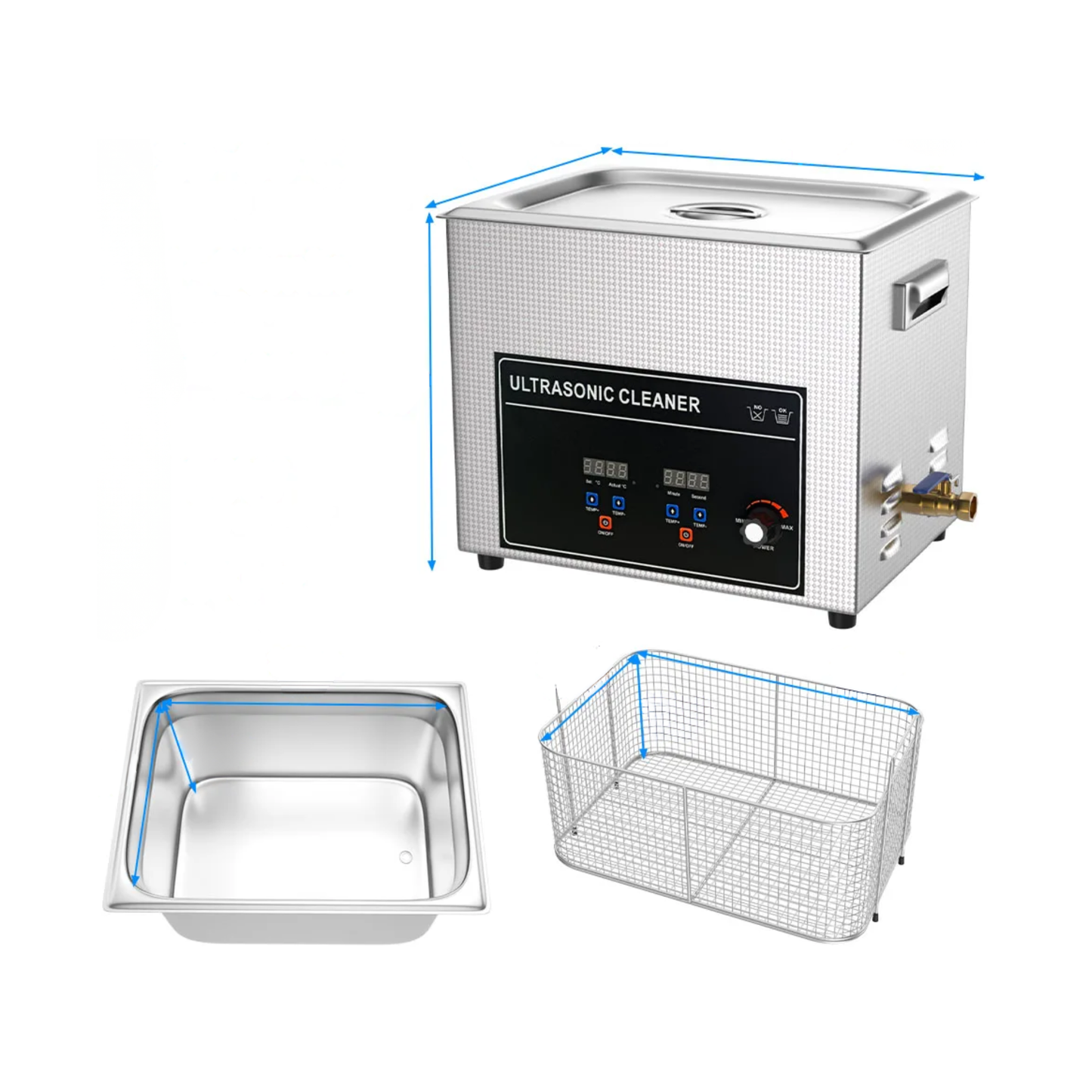 15L 540W Heavy Duty Ultrasonic Bath Cleaner