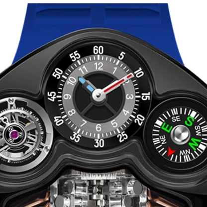 50ATM Waterproof Silicone Quartz Men's Watch Multifunction Sports