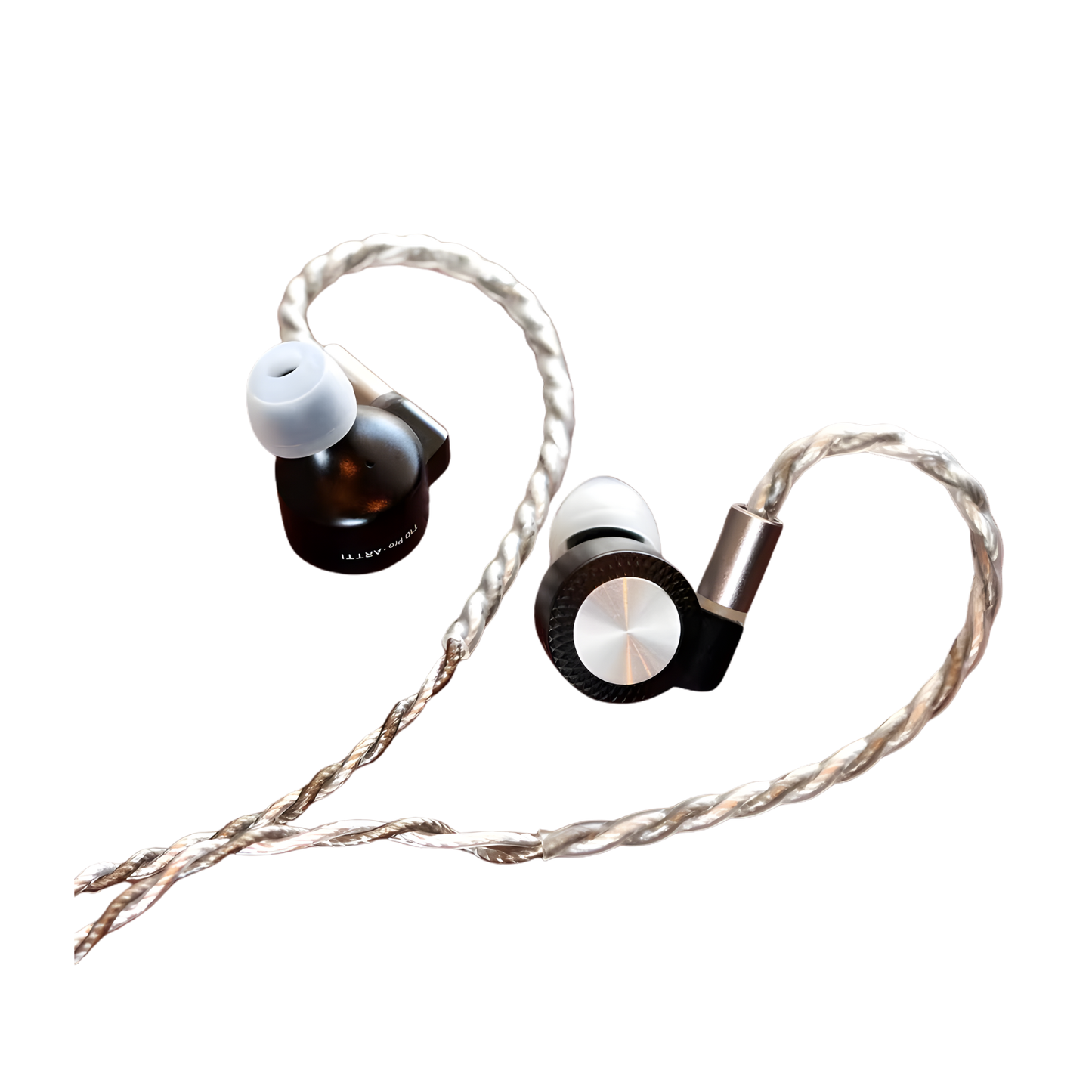 T10 PRO Black Wired Earbuds 14.2mm Driver 2pin Connector