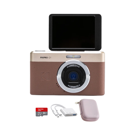 KODAK PIXPRO C1 Brown 13MP Digital Camera with Memory Card