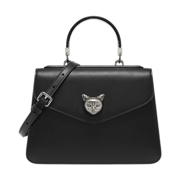 Women’s Black Leather Crossbody Saddle Shoulder Bag