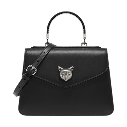 Women’s Black Leather Crossbody Saddle Shoulder Bag