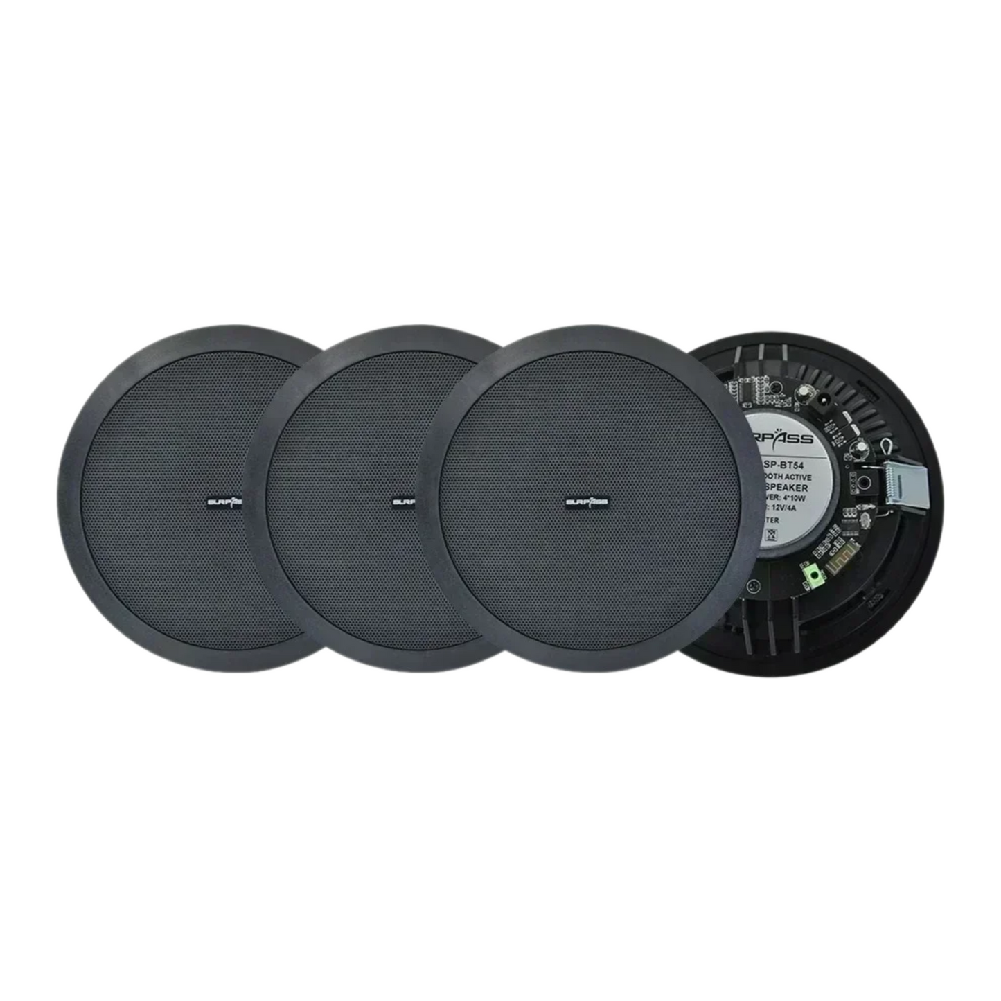 Wireless Ceiling Speaker Set with Amplifier and Passive Units