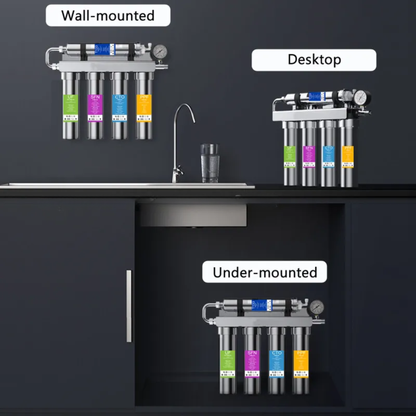 Stainless Steel Under Sink Water Filter System 0.01 Micron