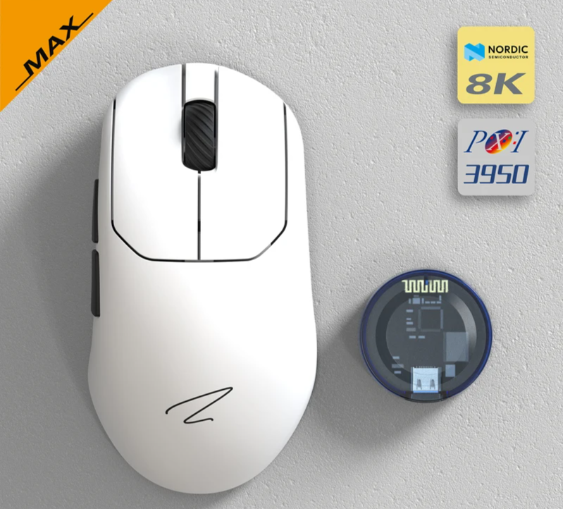 Wireless White MAX Mouse Comfortable Office & Gaming Use