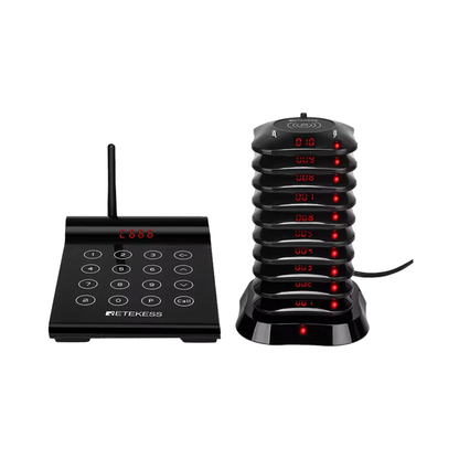 Wireless Restaurant Paging System with Coaster Buzzers and Vibration Alerts