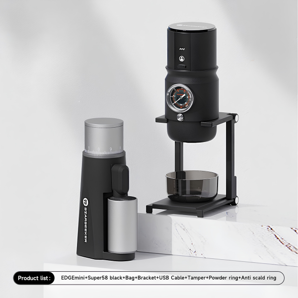 Mini Coffee Grinder Stepless Burr Black