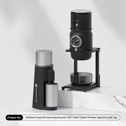 Mini Coffee Grinder Stepless Burr Black