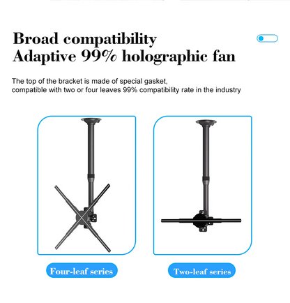 Adjustable 3D Hologram Fan Mount Universal Steel Hook Stand