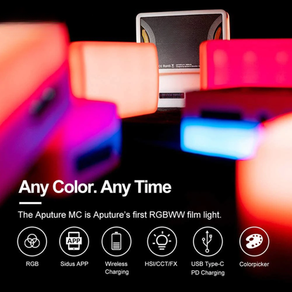 Portable RGBWW LED Mini Light with CCT Control