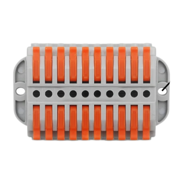 10 Port Push In Wire Connectors 50 Pack