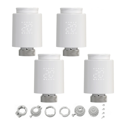 4 Pack ZigBee Smart Radiator Valves with App Control