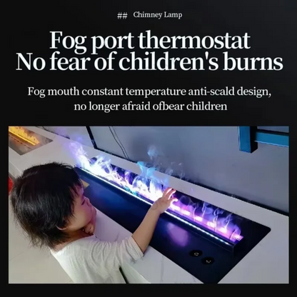 800mm 3D Atomizing Fireplace with Multi-Color Flames