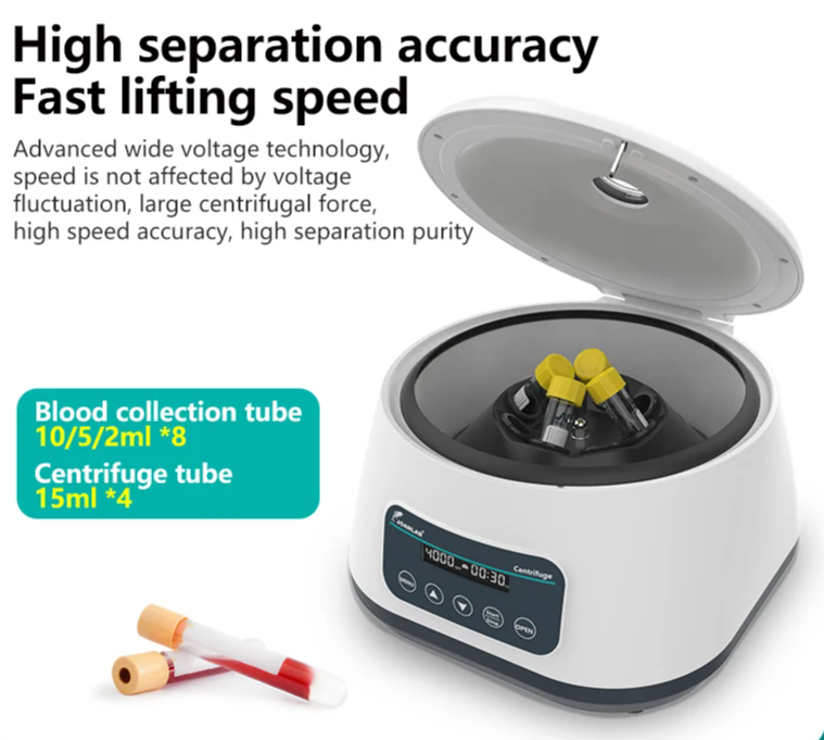 Laboratory PRP Centrifuge Machine 2/5/10/15ml Tubes