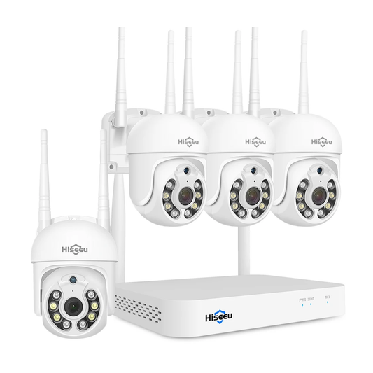 5MP WiFi CCTV System 4 Cameras 10CH NVR 500GB