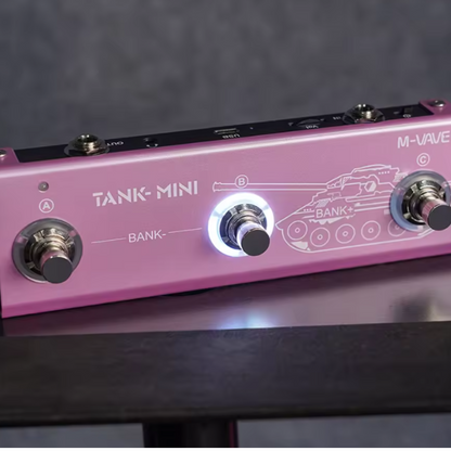 Mini Bass Effects Processor with Rechargeable Battery and Presets