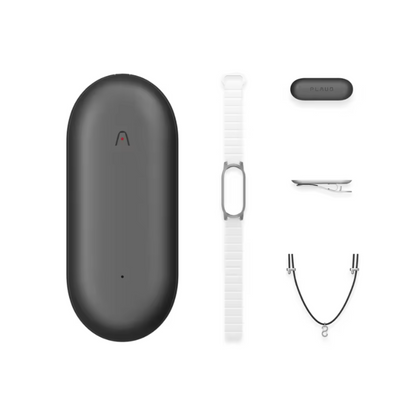 Black Wearable AI Voice Recorder with Smart Transcription