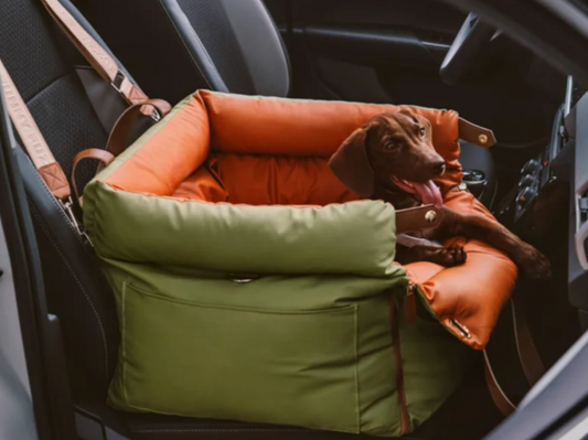 Luxury Pet Car Seat Booster Waterproof Travel Bed Green