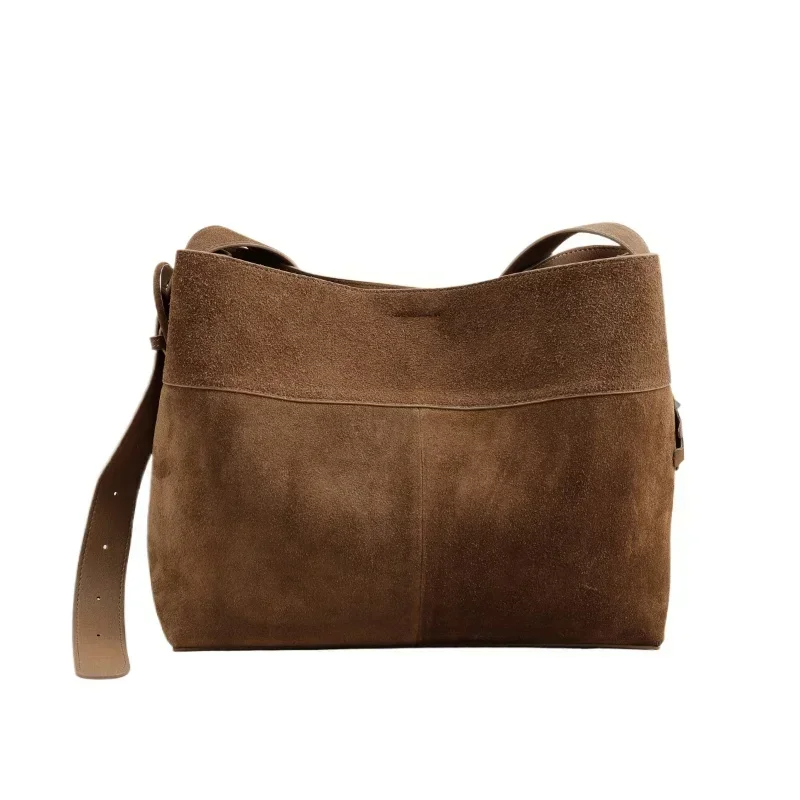 Retro Caramel Suede Women’s Commuter Bag