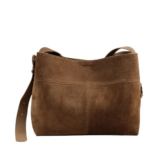 Retro Caramel Suede Women’s Commuter Bag